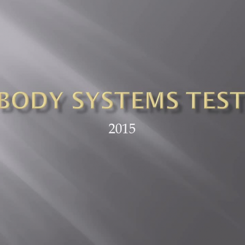Body Systems Test