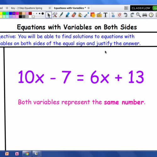 Equations with Variables on Both Sides