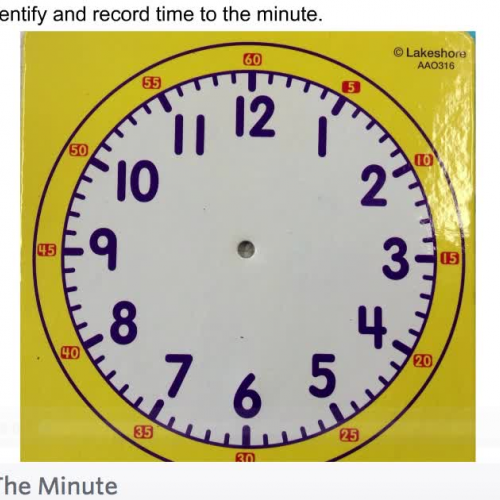 Second Grade - Lesson 7.5 Counting Time to the Minute
