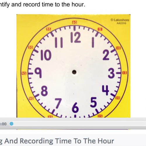 Second Grade - Lesson 7.8 Identifying and Recording Time to the Hour