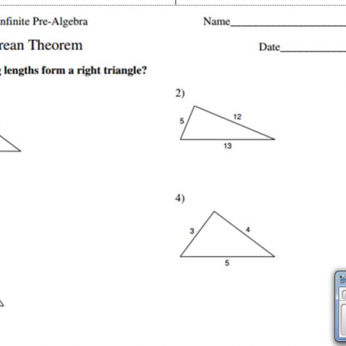 Answer Key - Pythagorean WS 1