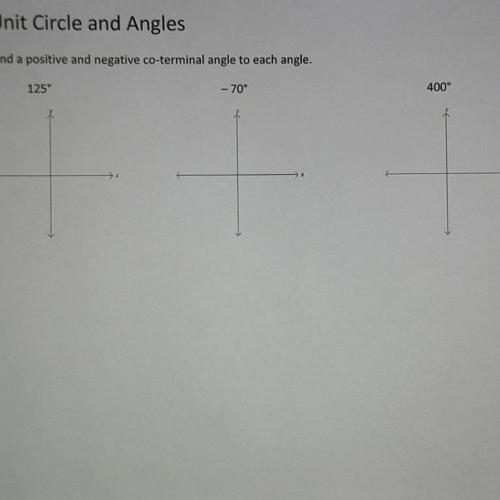 Standard and Co-Terminal Angles Ex 2