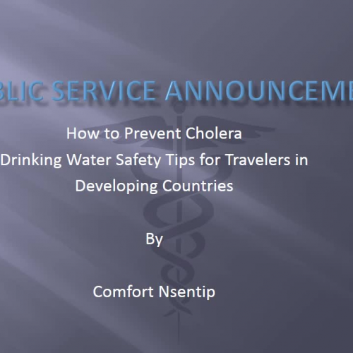 Public Service Health Announcement (PSHA) on Cholera