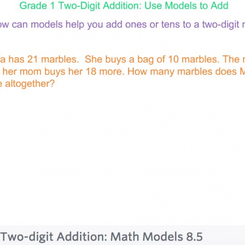 First Grade - Lesson 1.5 Two-Digit Addition