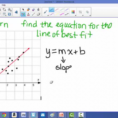 Equation for Line of Best Fit