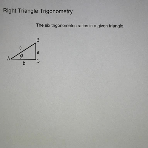 Right Triangle Trig Ratios Ex 1