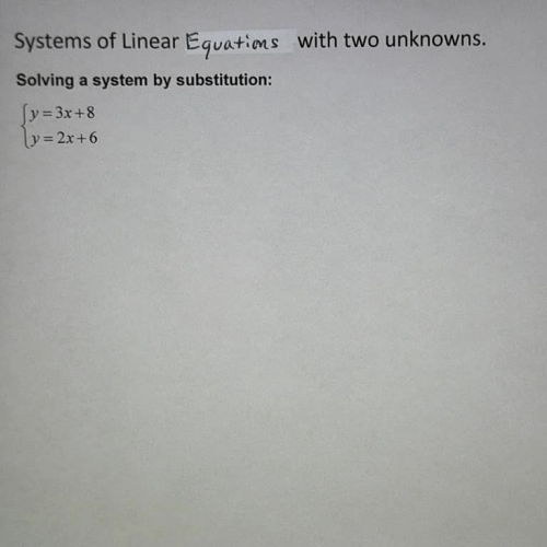 Systems of equations with two unknowns Ex 4