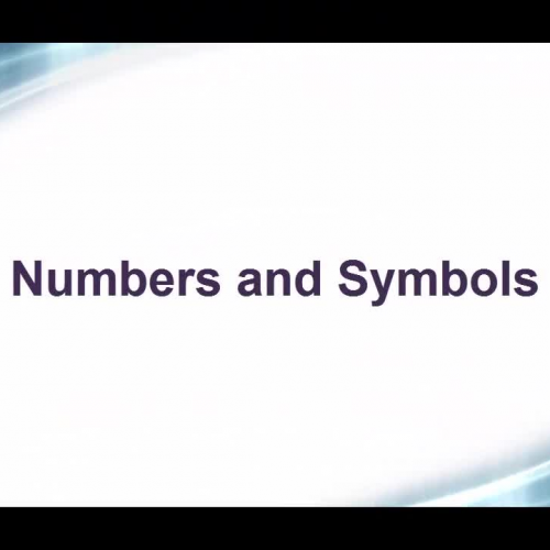 Numbers & Symbols