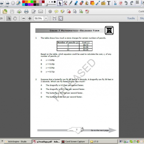 Ratios and Proportions EOG Questions