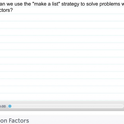 Fourth Grade - Lesson 5.3 Common Factors