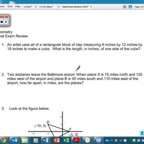 Geometry Final Review