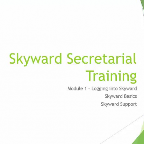 Lesson 1 - Skyward Basics