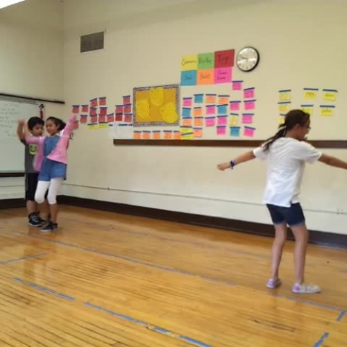 4th grade creates their own swing dance