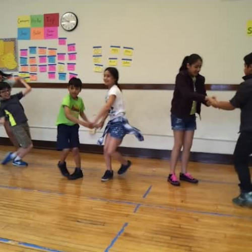 4th grade creates their own swing dance