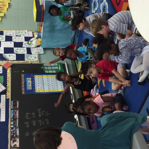 Circle Time lesson with Pre-K students 
