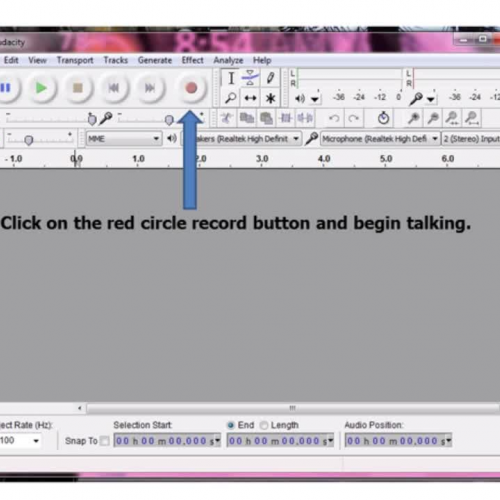 Basic steps for using Audacity