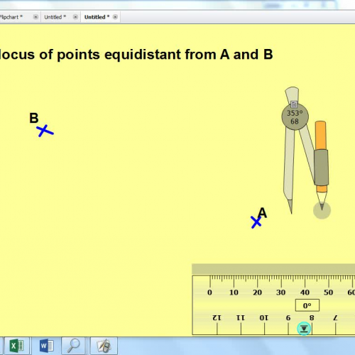 locus equidistant from two points