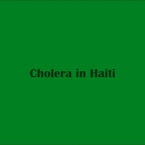 Public Service Health Announcement; Cholera in Haiti