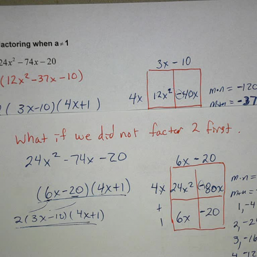 Forms of Quadratics (Factoring) Ex 10