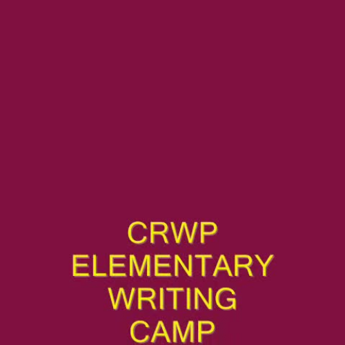 CRWP Writing Camp 2015