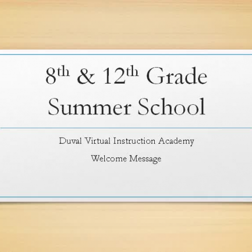 Mrs. McDowell's Summer 2015 Welcome Video