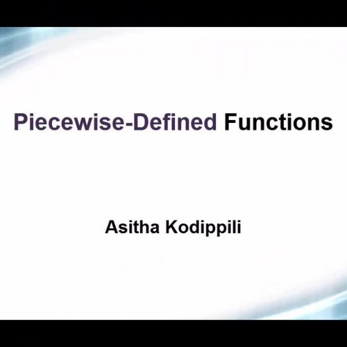 Piecewise-defined Functions