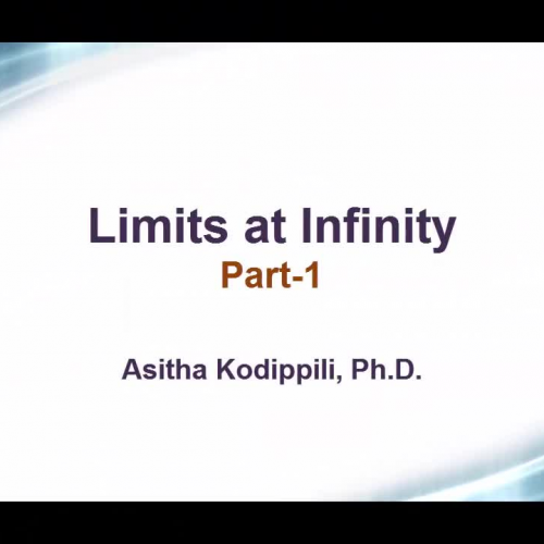 Limits at Infinity - Part 1