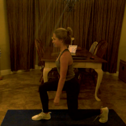 demonstration of single leg lunges