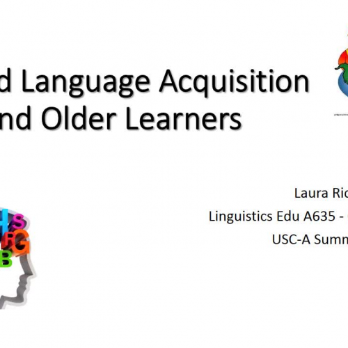 Second Language Acquisition and the Older Learner