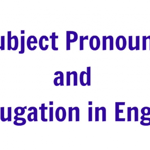 Subject pronouns and conjugation in English