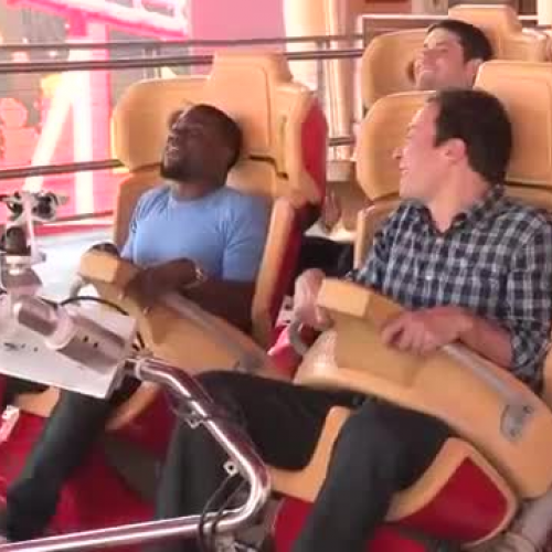 Kevin Hart and Jimmy Kimmel Roller Coaster Ride