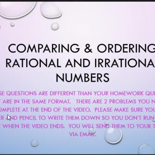 Homework Video: Ordering and Comparing Numbers