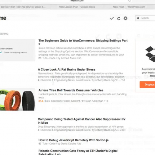 Feedly Setup for STEM Current Event Lesson 