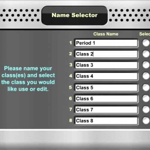 SelectorTools Demo: Name Selector