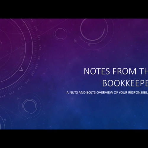 Nuts and Bolts: School Bookkeeping