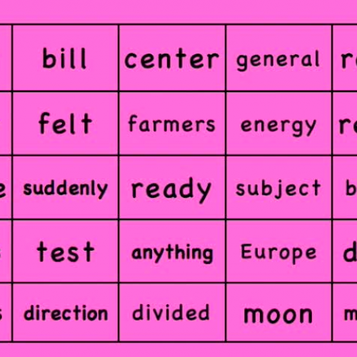 Estes Elementary Sight Words 601-625