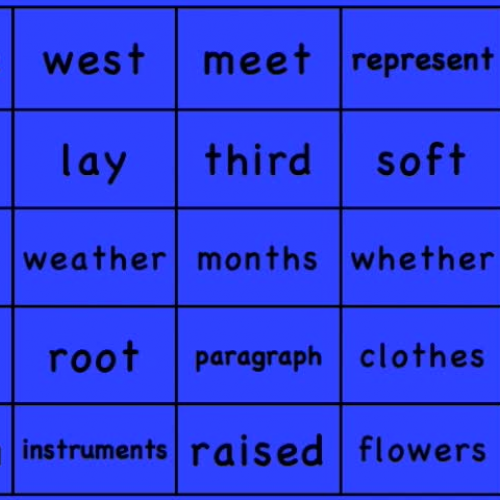 Estes Elementary Sight Words 676-700