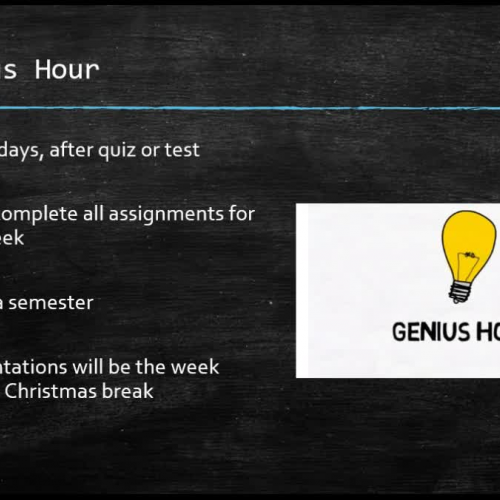 Flipped Class & Genius Hour Intro