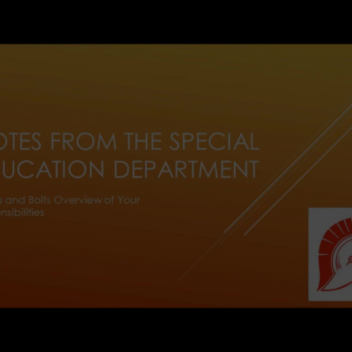 Nuts and Bolts: SPED