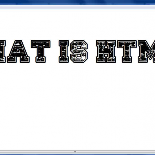 Lesson 1 - Video 01 - What is HTML?