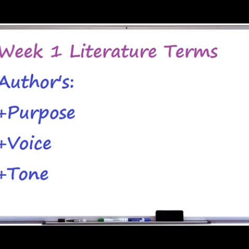 Week 1 -Author's Purpose, Voice, and Tone