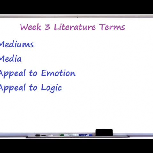 Week 3- Mediums, Medis, Appeal to Emotion, Appeal to Logic