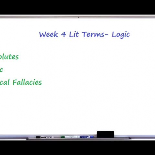 Week 4 Lit Terms- Logic