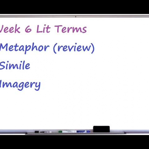 Week 6 Lit Terms- Metaphor, Simile, and Imagery