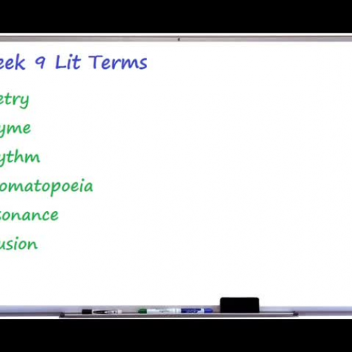 Week 9 Lit Terms- Poetry