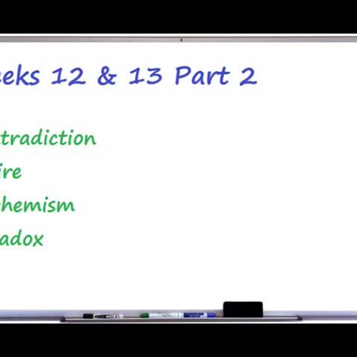 Weeks 12 and 13 Part 2- Contradiction, Satire, Euphemism, Paradox