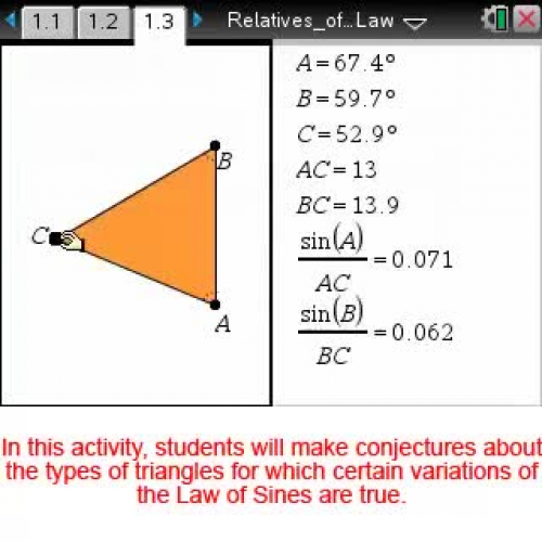 Relatives of the Sine Law [Math Nspired Preview Video]