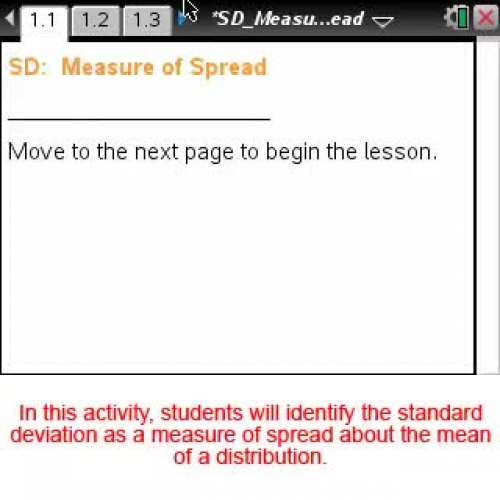 SD: Measure of Spread [Math Nspired Preview Video]