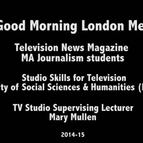 STUDIO SKILLS FOR TELEVISION 2014-15 