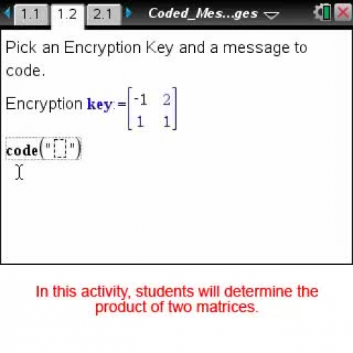 Coded Messages [Math Nspired Preview Video]